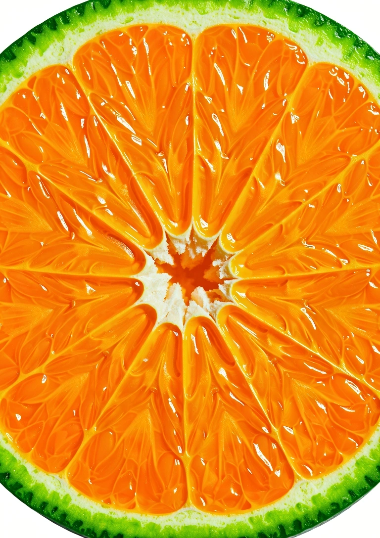 Citrus macro texture representing visual vitality